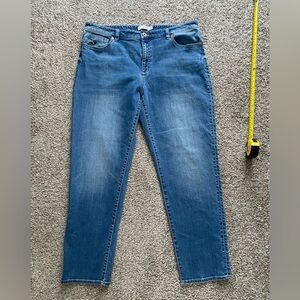 L L  Bean Womens Signature Original Jeans High Rise Straight Leg Size 16